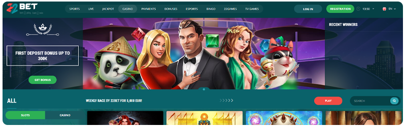 22bet Online Casino