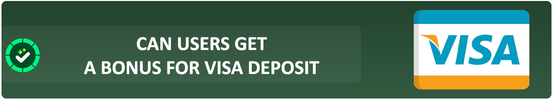 bonus first deposit online casino visa